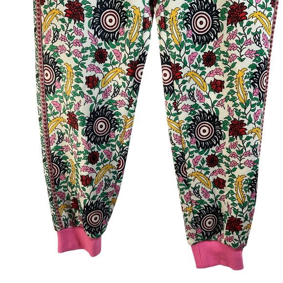 Alice + Olivia Floral Jogger Pants Drawstring Sz S Flower Pot Boho Bloomcore - Picture 3 of 6